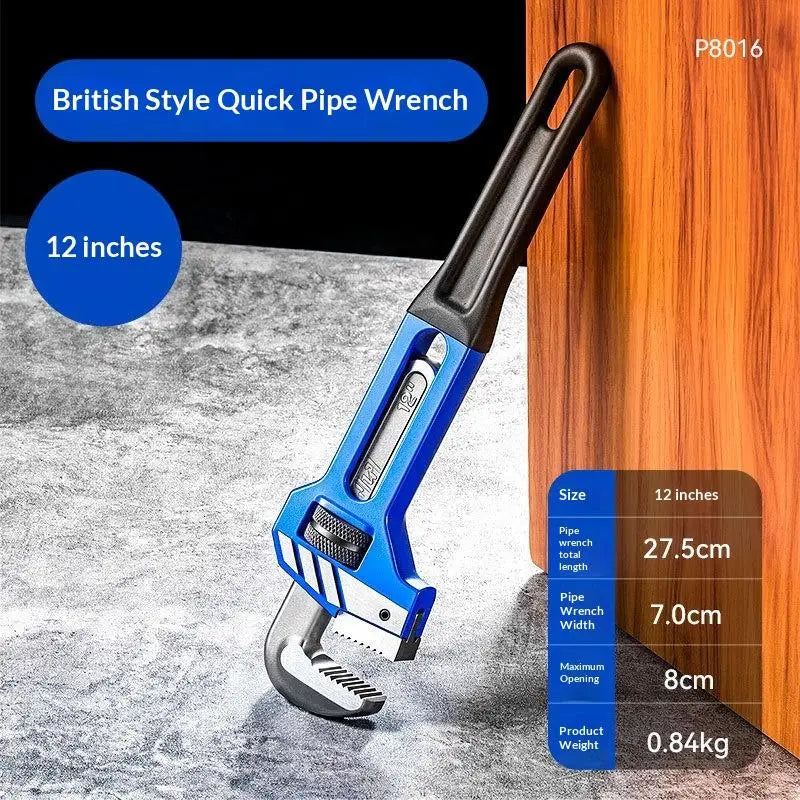 Heavy Duty Adjustable Pipe Wrench Forged Steel Plumbing Spanner