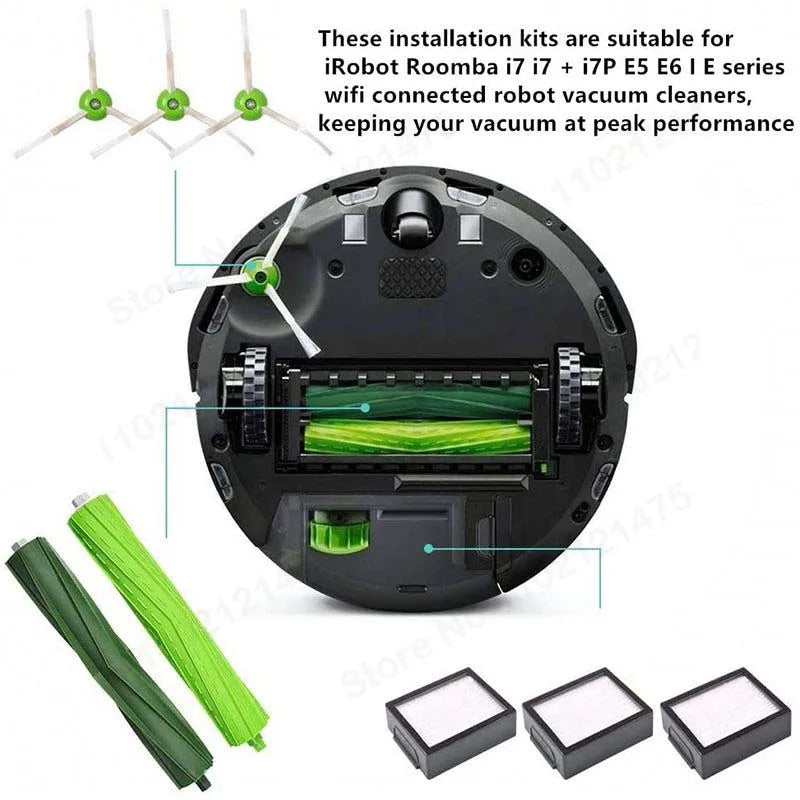 iRobot Roomba i7 E5 E6 Replacement HEPA Filter & Brush Kit