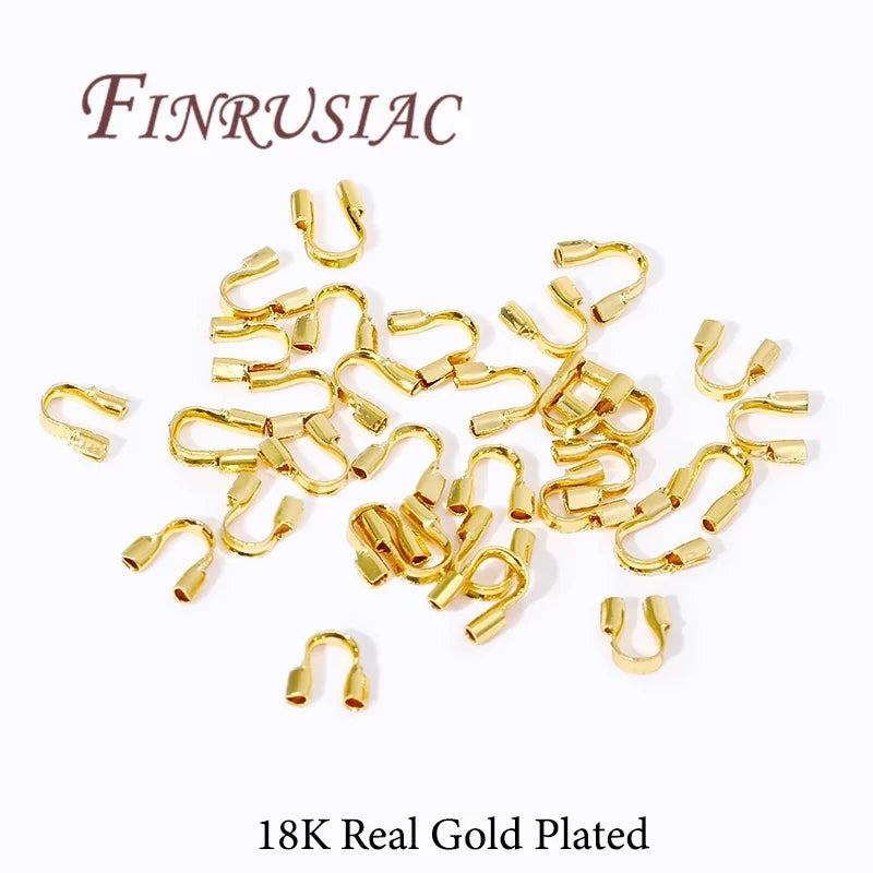 14K Gold Plated Wire Protectors U-Shape Loops | Jewelry Making