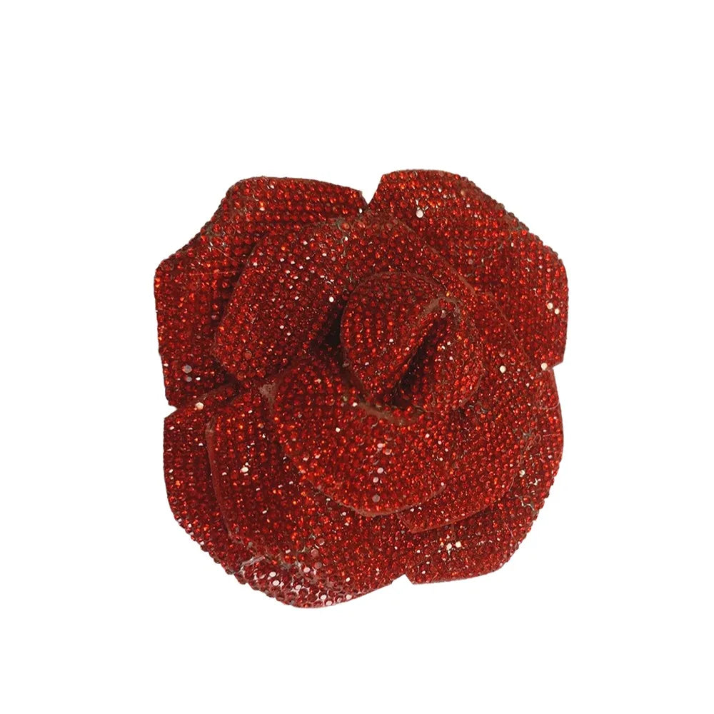 3D Rose Rhinestone Flower Patch – DIY Sparkling Embellishment