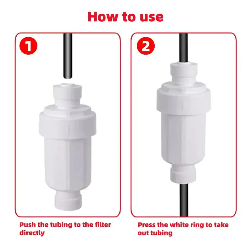 6mm Quick-Plug Micro Filter 1/4" Garden Misting Water Purifier