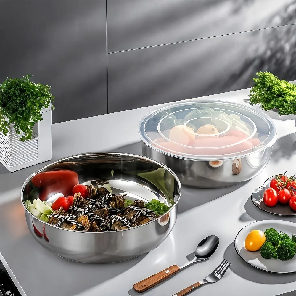 Large Stainless Steel Mixing Bowl – Dough, Salad & Soup
