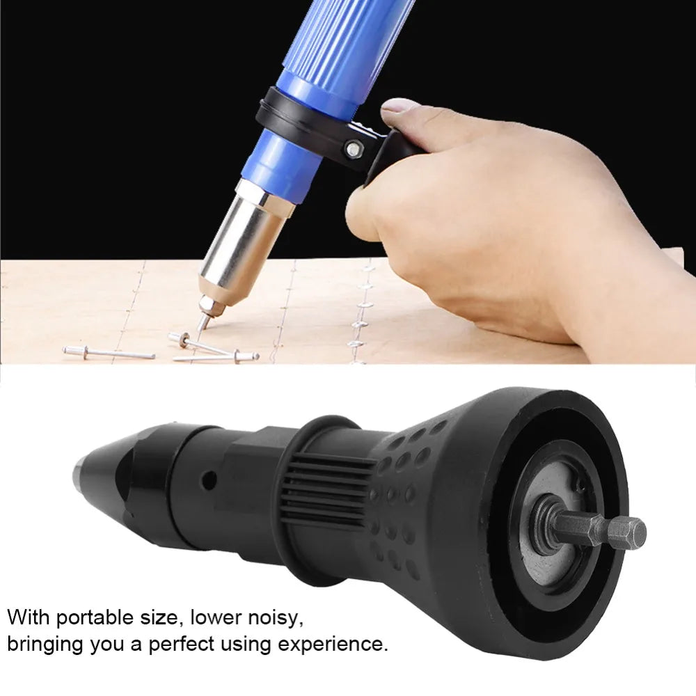 3-Piece Rivet Drill Attachment & Riveting Gun Adapter Set