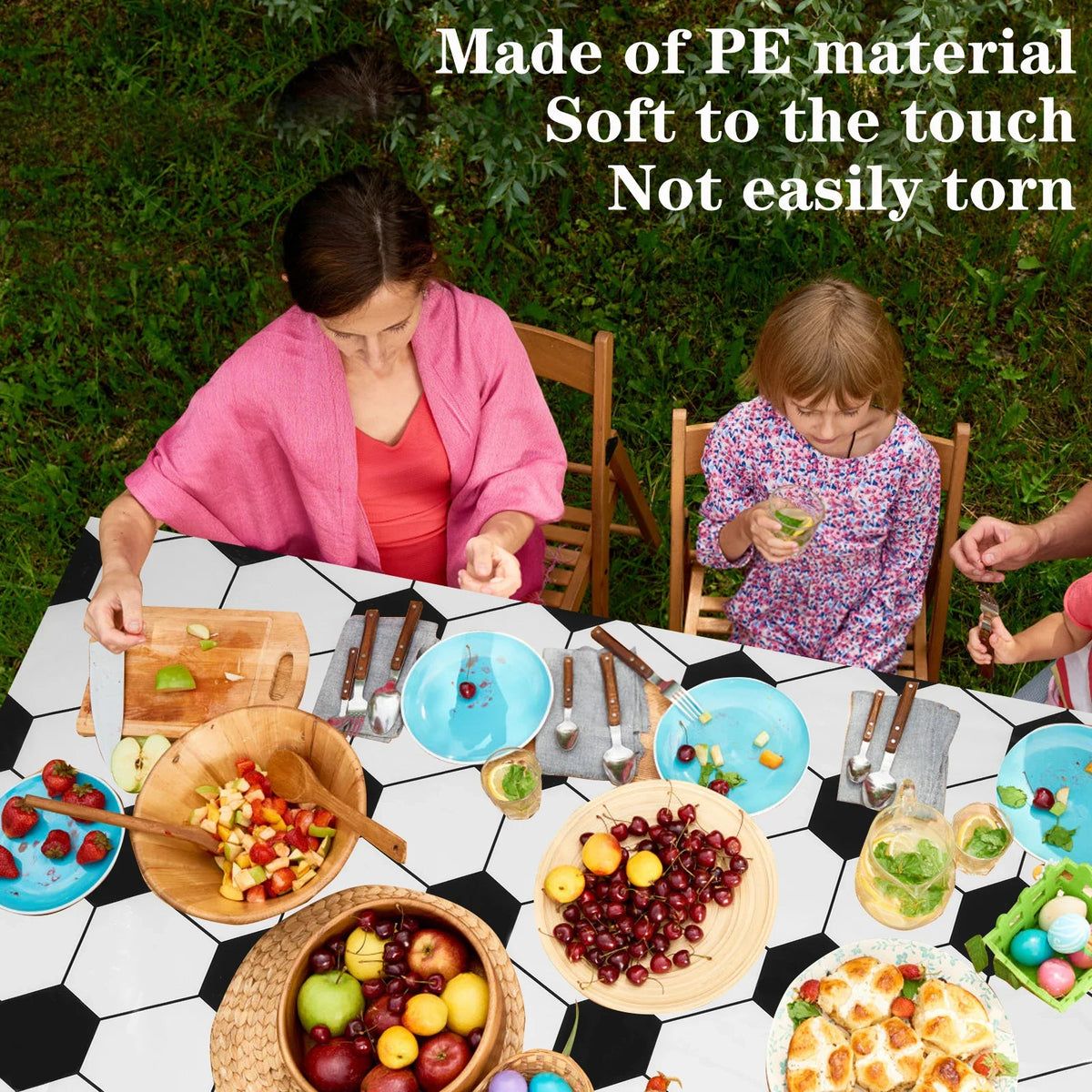 6Pcs Soccer Party Tablecloths – Waterproof Rectangle Covers