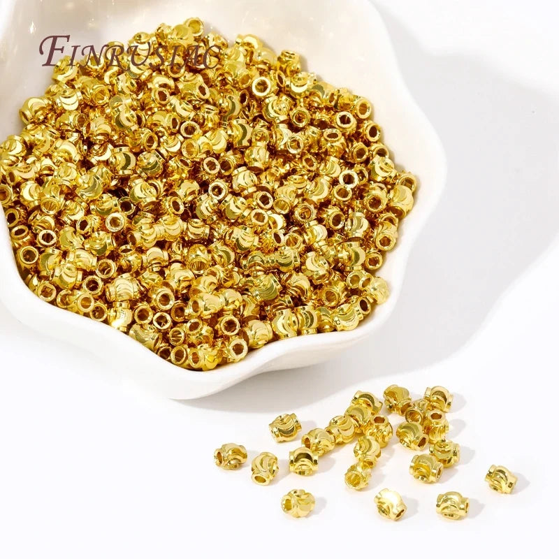 Lantern Spacer Beads 18K Gold Plated Brass – DIY Jewelry