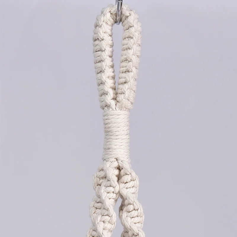 3-Pack Macrame Hanging Plant Baskets – Bohemian Cotton Rope