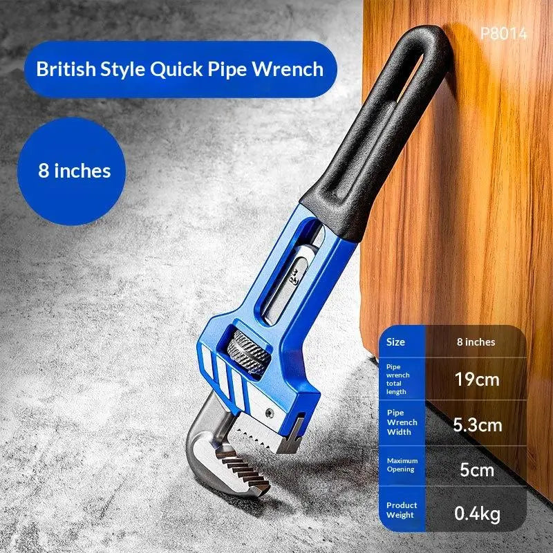 Heavy Duty Adjustable Pipe Wrench Forged Steel Plumbing Spanner