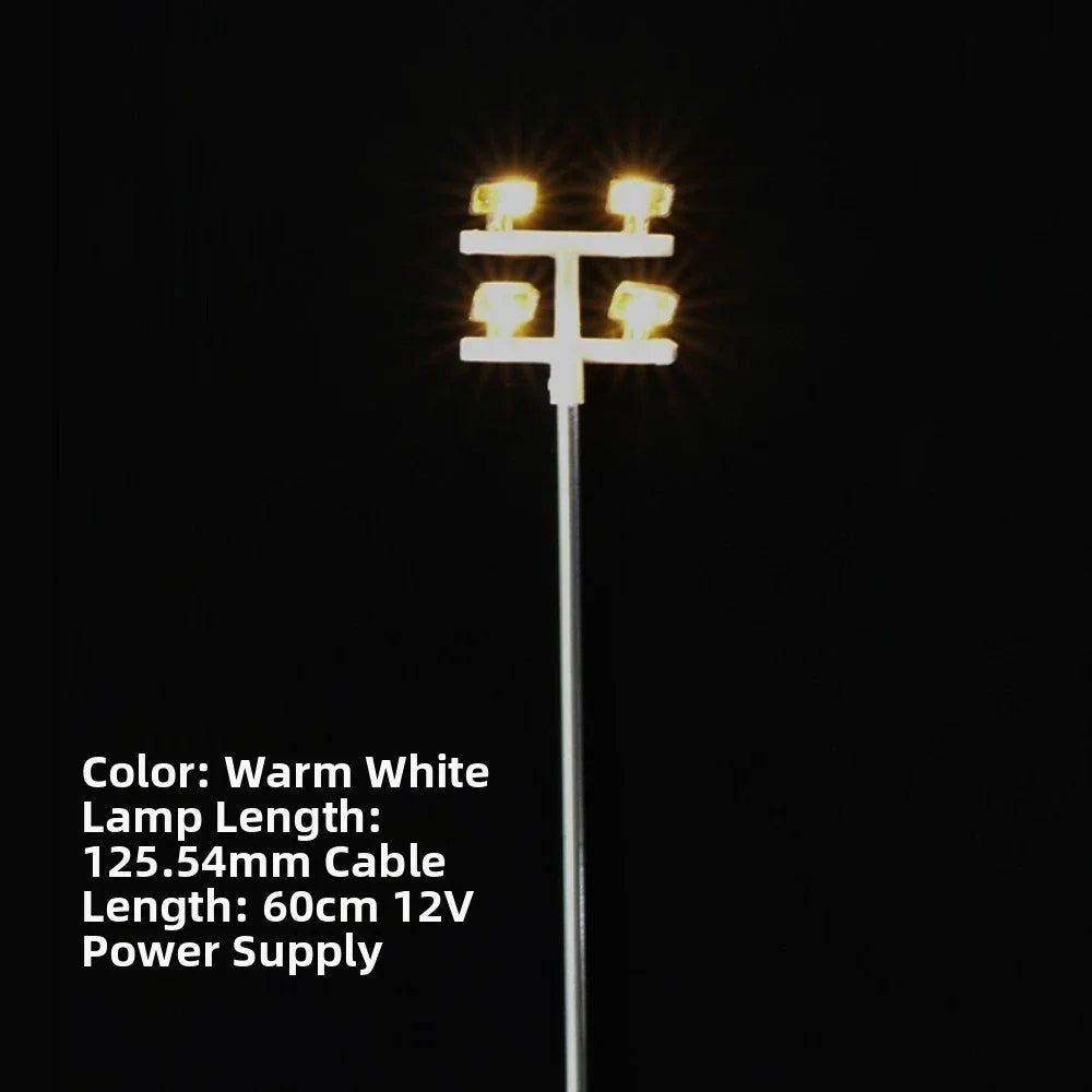 Miniature Street Tower Lamppost 125mm Model Layout 3V 12V LED