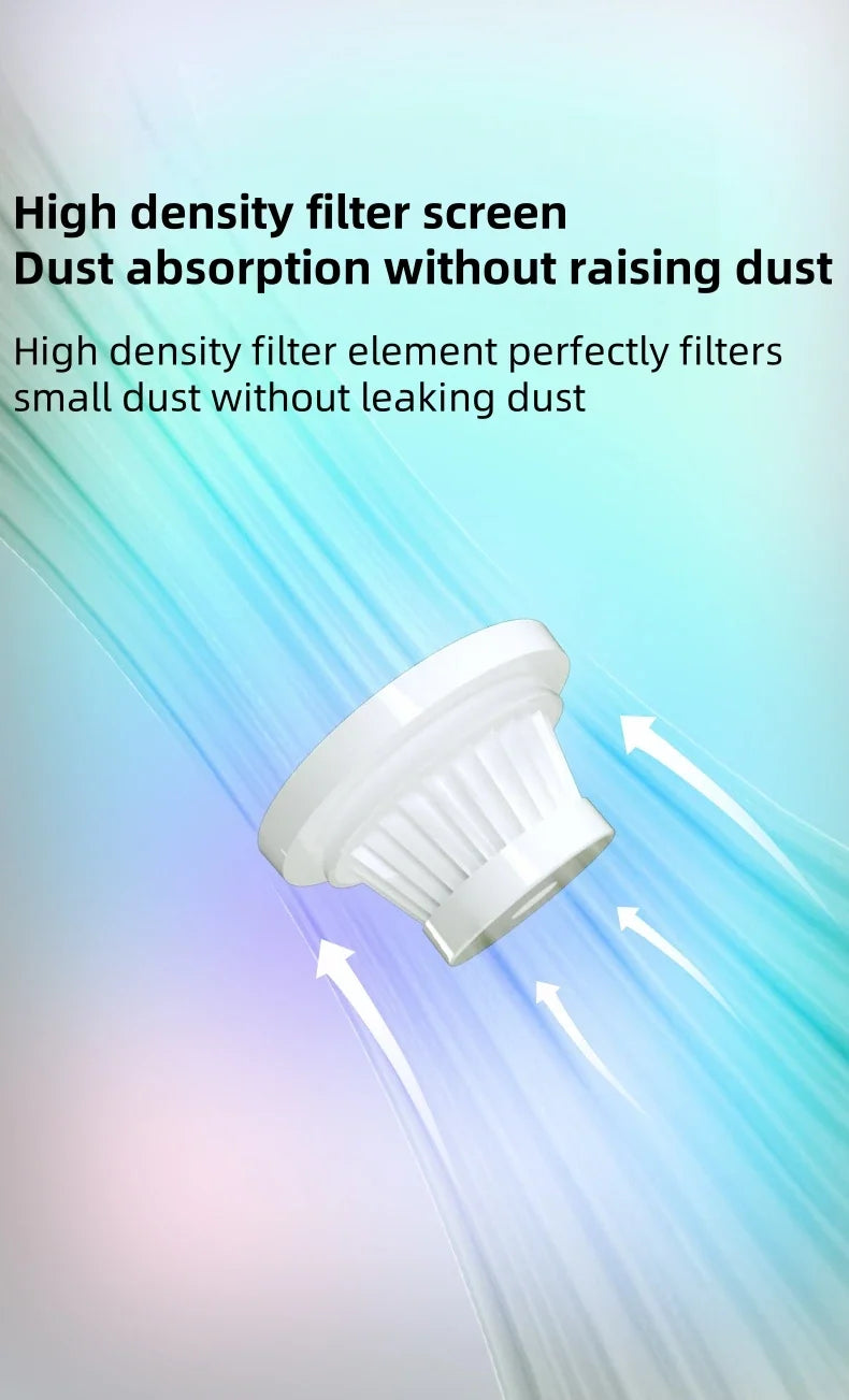 Portable Handheld Car Vacuum Cleaner – 2000mAh USB Rechargeable