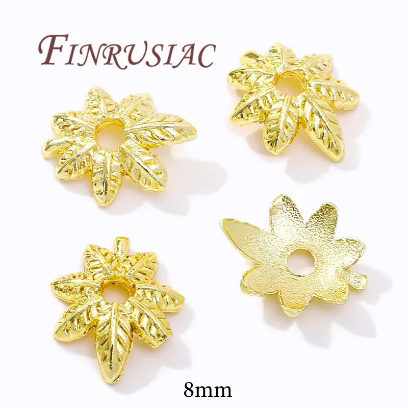 18K/14K Gold Plated Filigree Flower Bead Caps – Jewelry Making