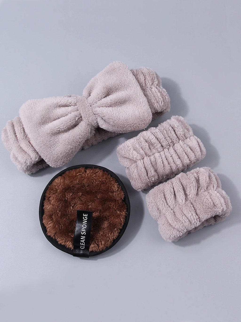 20PCS Facial Cleansing & Makeup Tool Set – Sponge Puffs & Hair Band