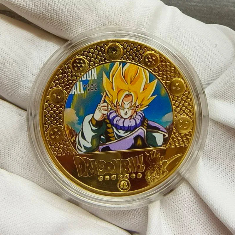 Dragon Ball Gold Commemorative Coin – Goku & Vegeta Collectible