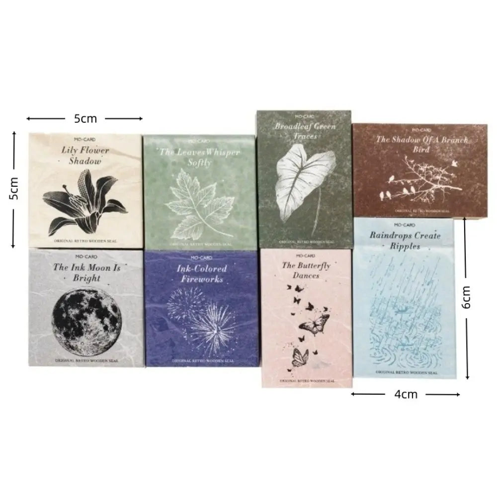 Wooden Rubber Craft Stamps – Flower Butterfly Leaves Designs