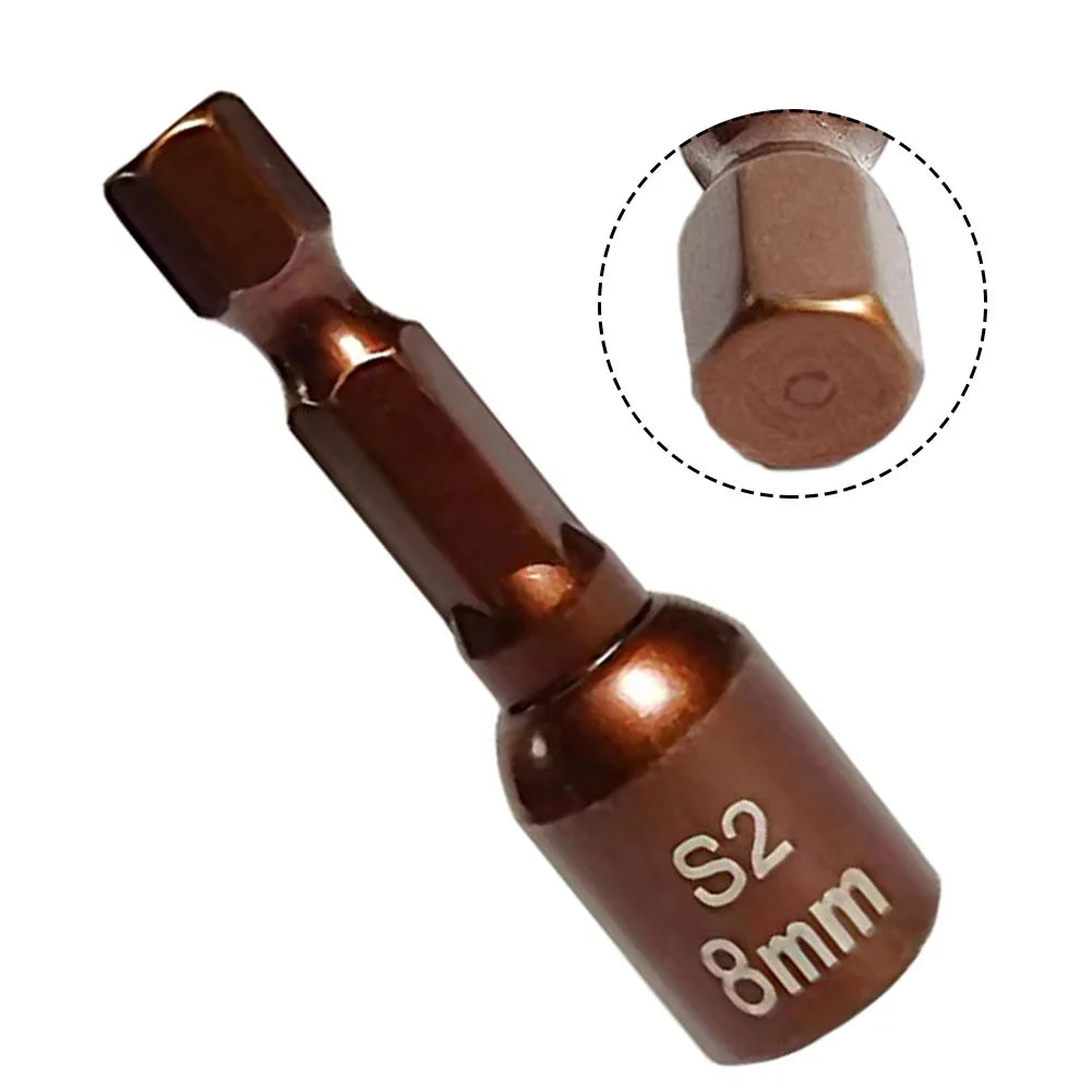 8mm Magnetic Nut Driver Socket Bit – 1/4" Hex Shank | DAZZLEEX