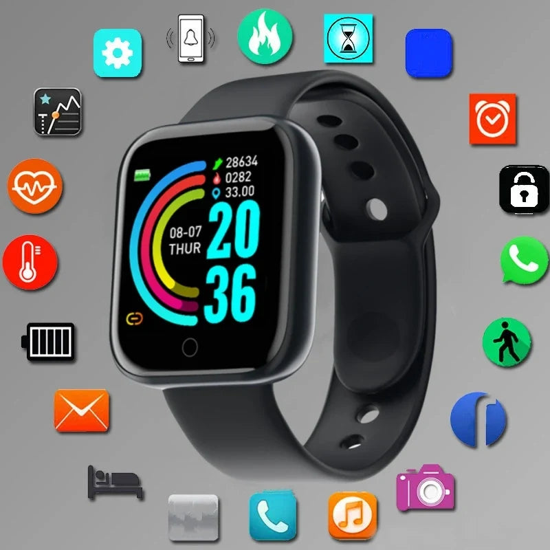 Smart Watch Fitness Tracker – Bluetooth Music & Heart Rate Monitor