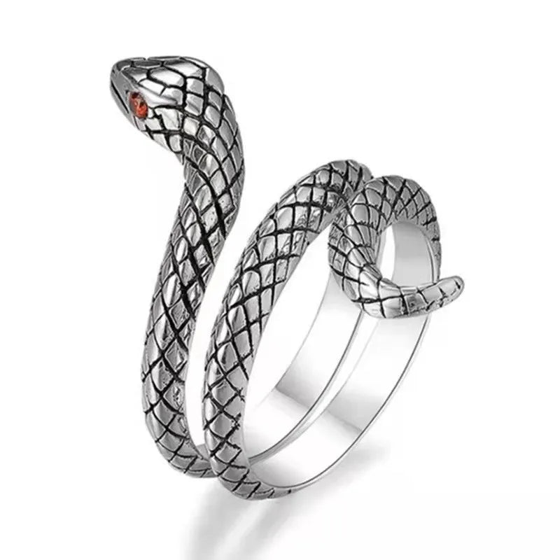 Vintage Punk Dragon Snake Tiger Adjustable Ring | Unisex