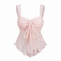 Lace Camisole Crop Vest | Sweetheart Neck Backless Top S-XL