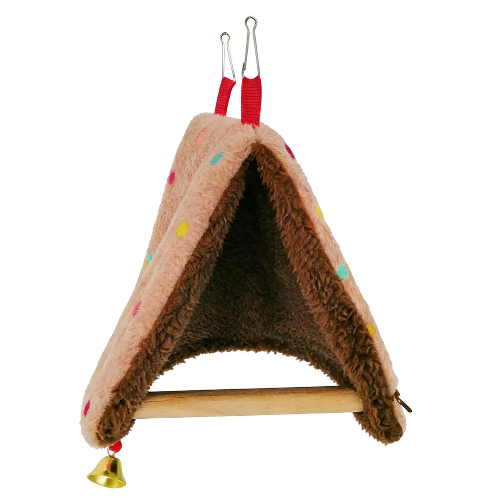 Triangular Bird Hammock Nest – Cozy Perch Swing for Cage