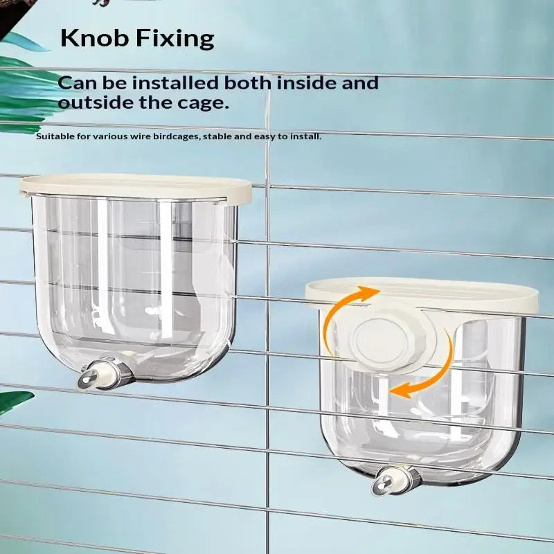 Bird Automatic No-Drip Waterer 330ml | Cage Hanging Feeder