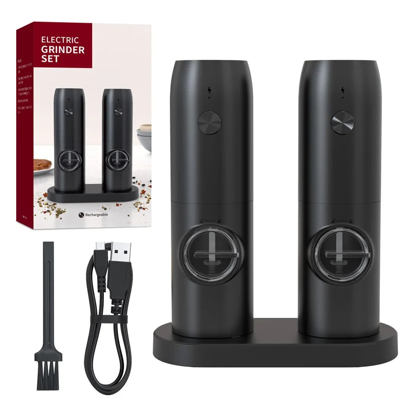 CLITON Electric Salt & Pepper Grinder Set | USB Rechargeable