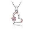 Women's Green Crystal Heart Pendant Necklace | Gift