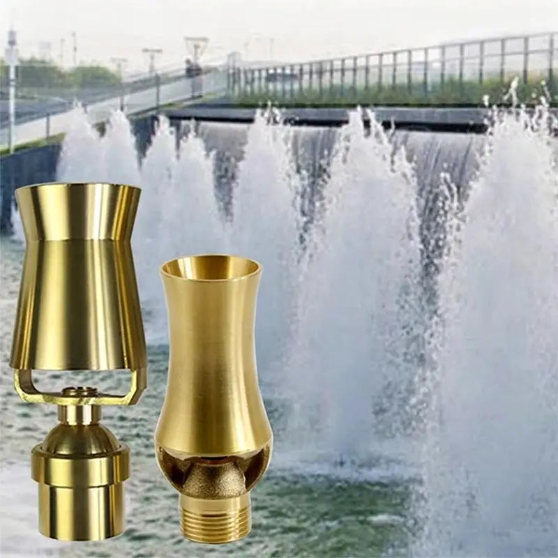 Brass Cedar Tower Ice Fountain Nozzle – Pool Water Feature