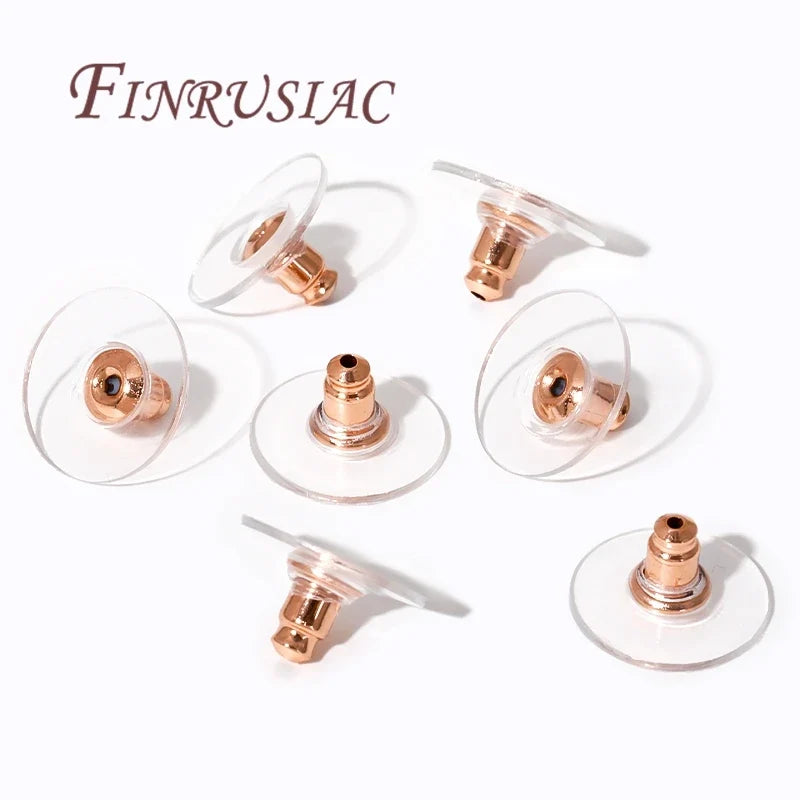 50Pcs 14K Gold Plated Earring Backs for Studs – DIY Jewelry