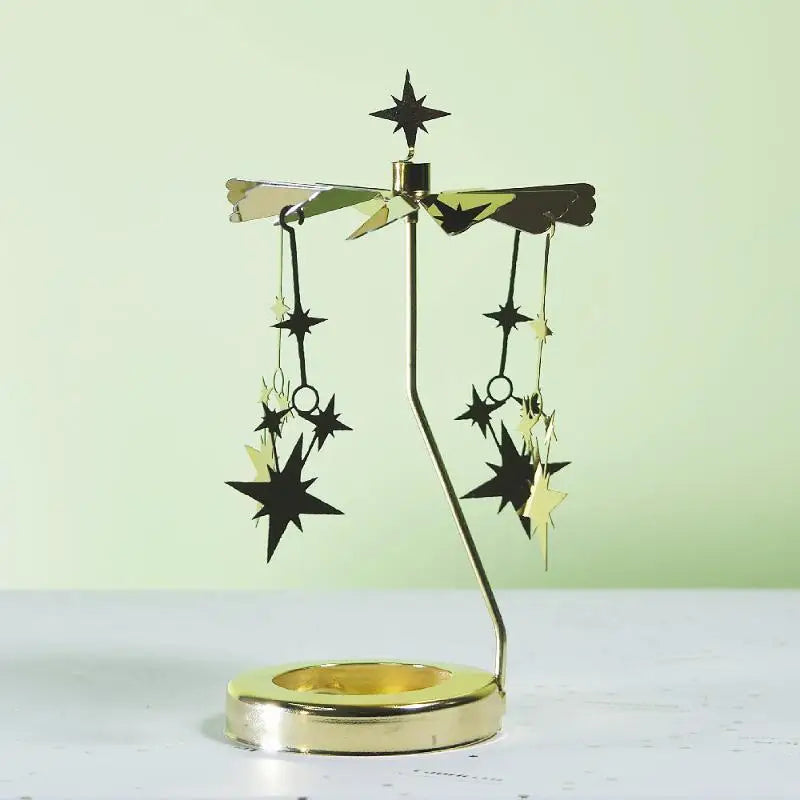 Heat-Powered Rotating Carousel Candle Holder | Stainless Steel