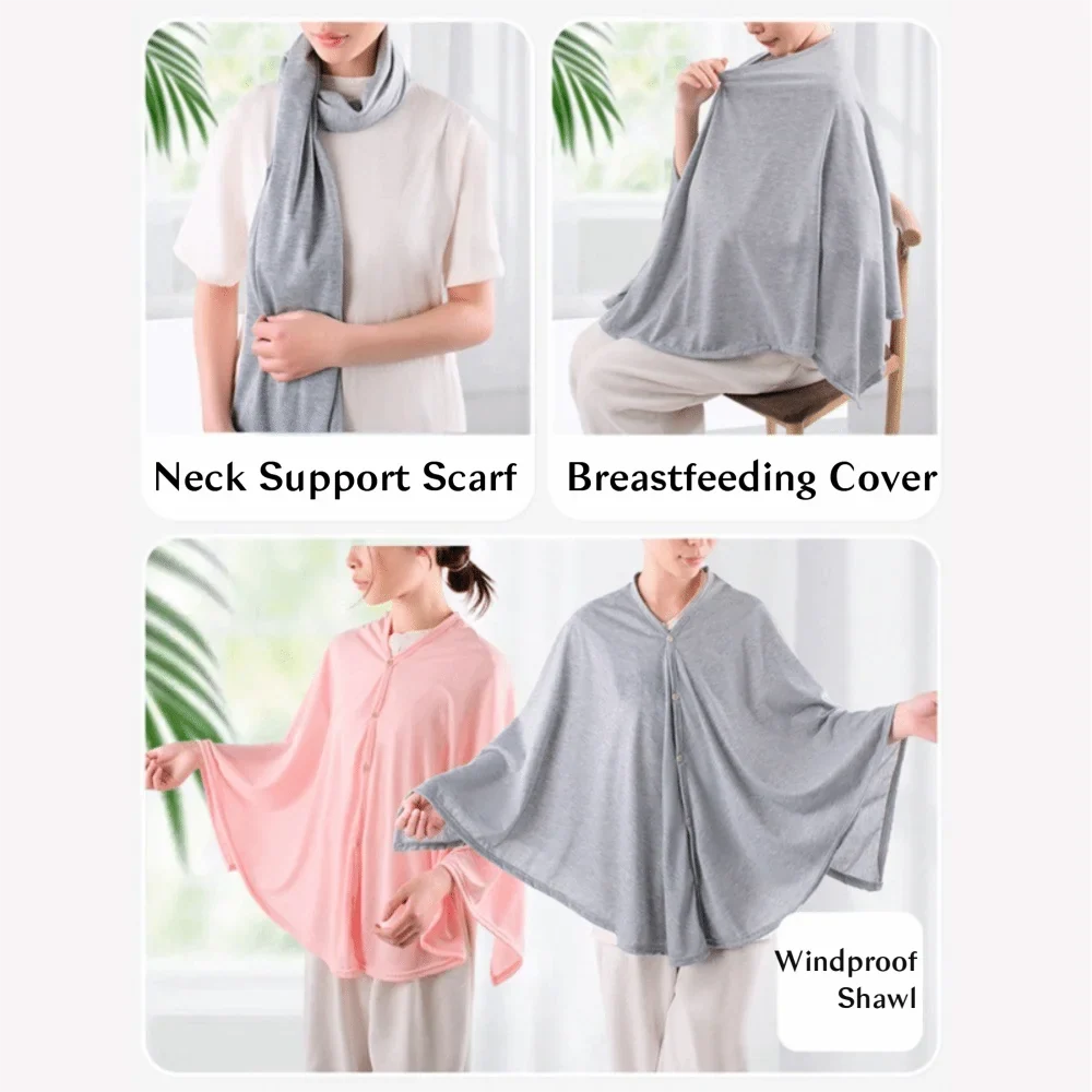 Nursing Cover Breastfeeding Shawl – Breathable Multipurpose Blanket