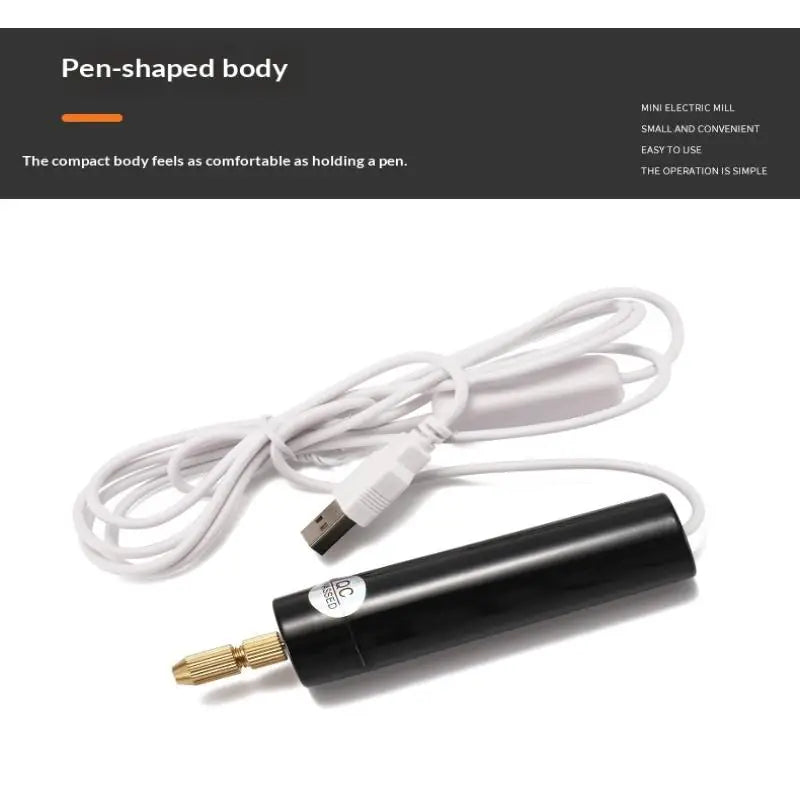 USB Mini Electric Drill Rotary Engraving Tool – DIY Craft Kit