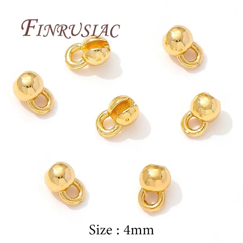 18K Gold Plated Crimp Beads & Covers 4mm – DIY Jewelry Findings