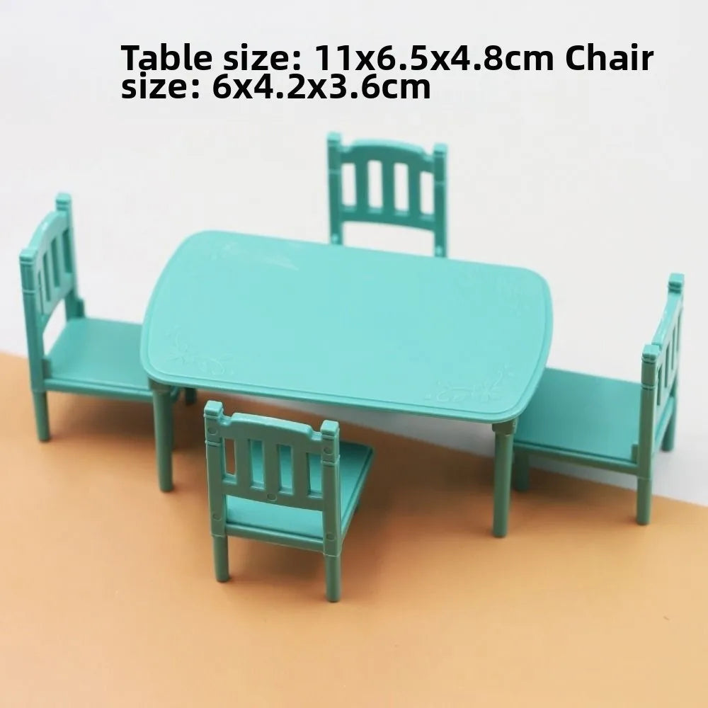 Mini Forest Animal Dollhouse Furniture Kit – 1/12 Scale Toy Set
