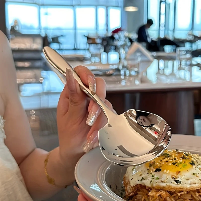 Nixie 2-Piece Oversized Stainless Steel Long Handle Spoons