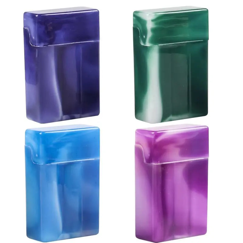 Portable Plastic Cigarette Case with Compartments | Random Color