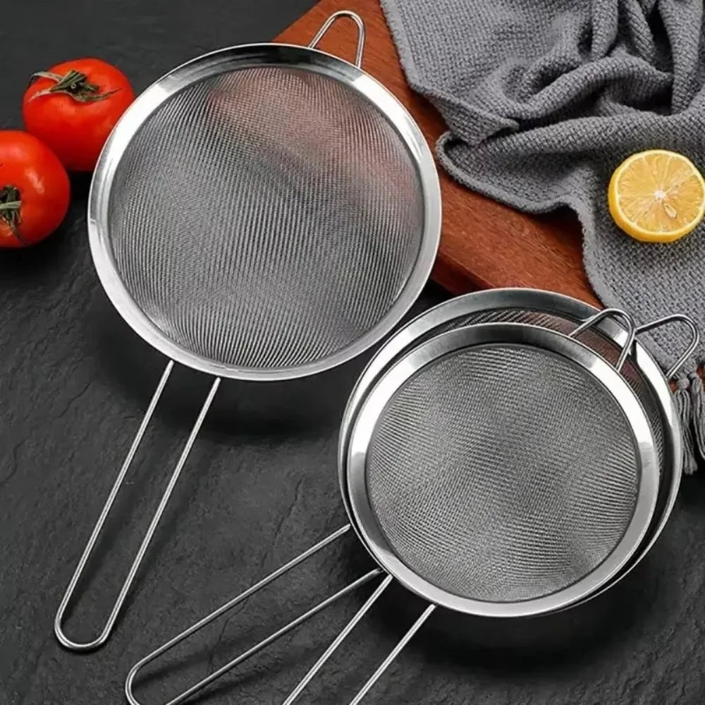 16cm Stainless Steel Fine Mesh Sifter & Kitchen Strainer