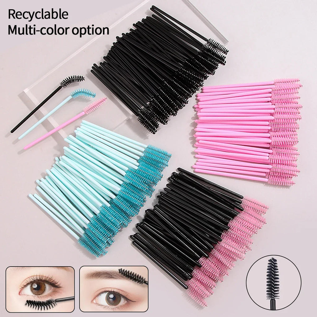 Disposable Spoolie Eyelash & Eyebrow Brushes – 10/20/50 Pcs