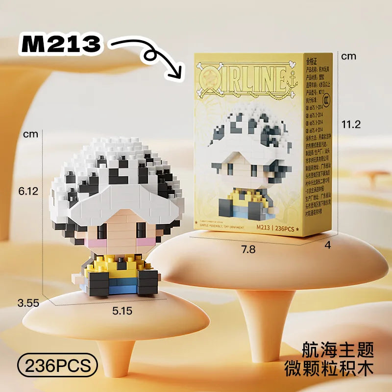 One Piece Anime Mini Block Figures – 20 Styles | 3D Assembly Toy