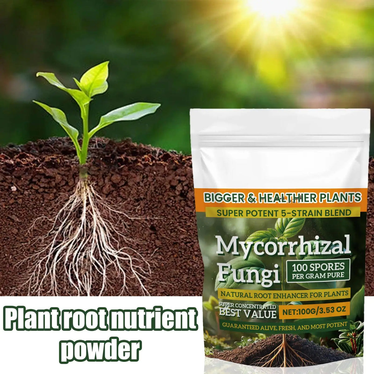 Plant Root Nutrient Growth Enhancer Powder 3.5oz Fertilizer