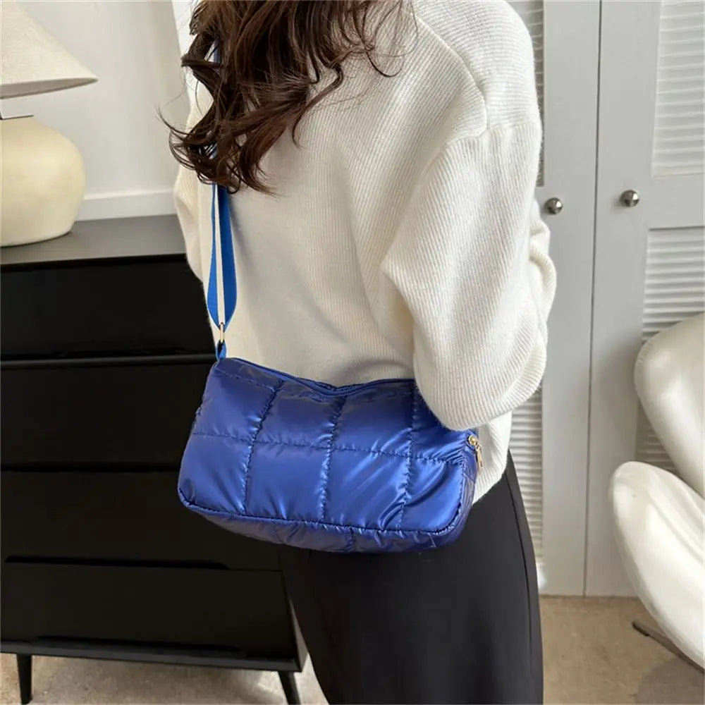 Women's Quilted Cloud Pleated Shoulder Bag | Elegant Messenger
