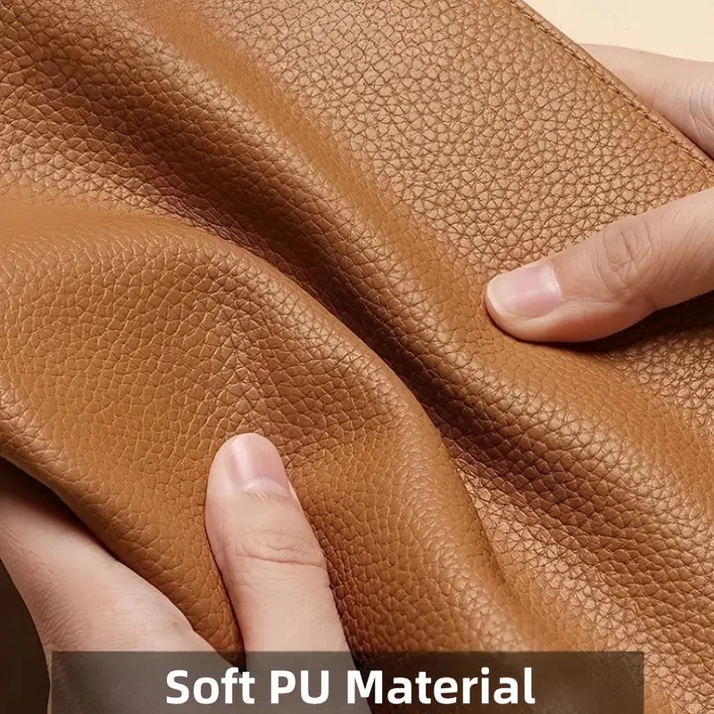 Waterproof Leather Makeup Bag – Magnetic Closure Cosmetic Organizer