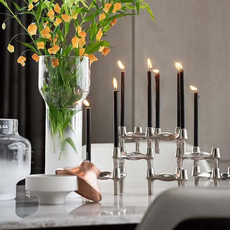 Nordic Geometric Candlestick Holder | Luxury Tabletop Decor
