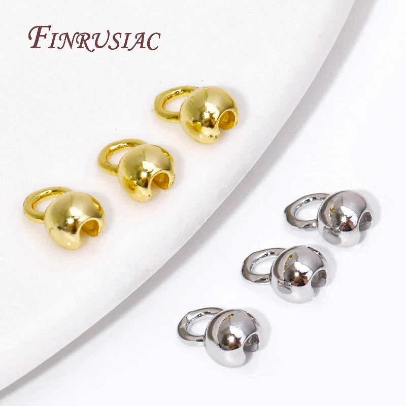18K Gold Plated Clam Shell Bead Tips & Crimp Findings – 10/20 Pcs