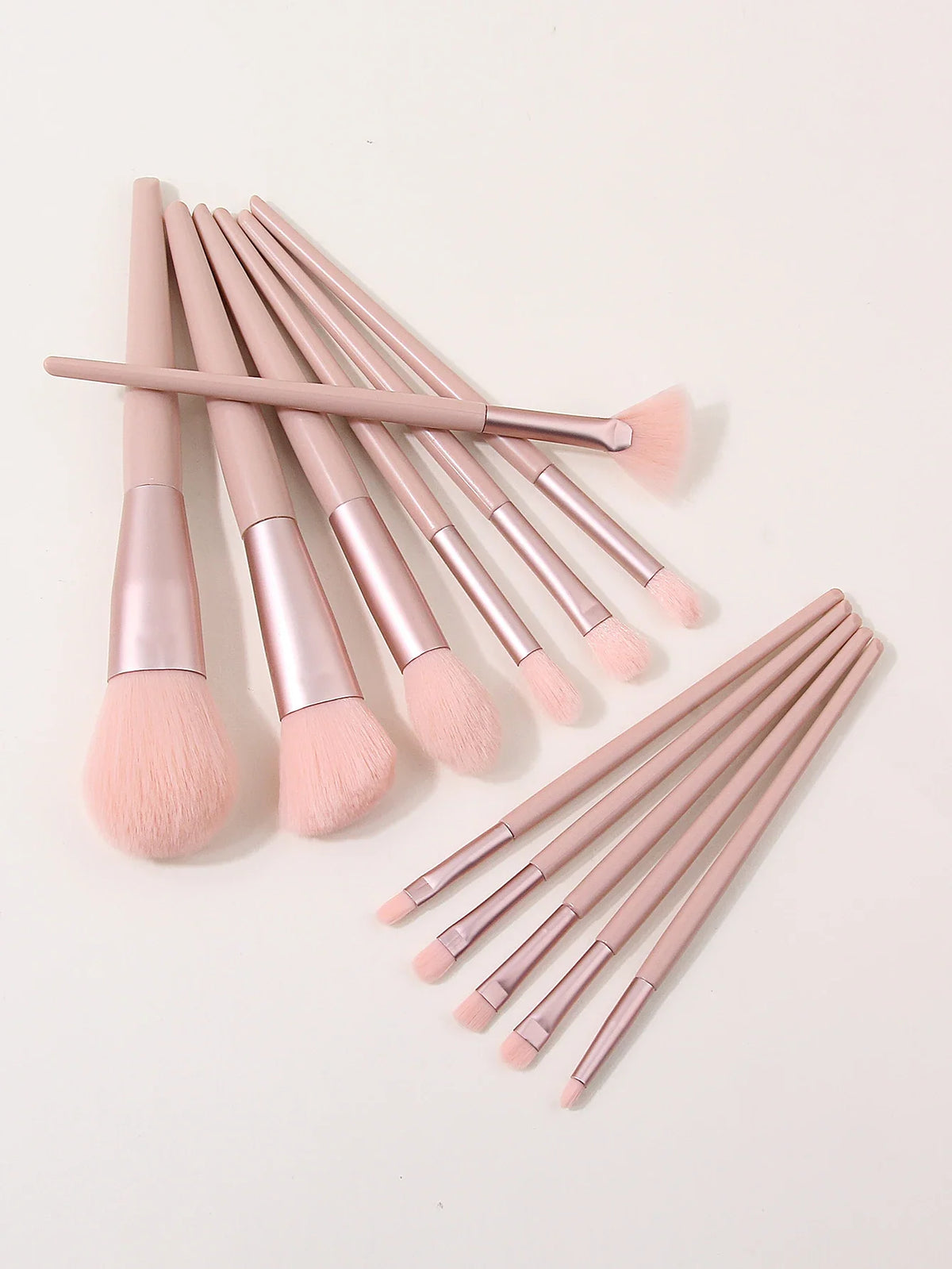 15-Piece Soft Makeup Brush Set with Sponge & Powder Puff