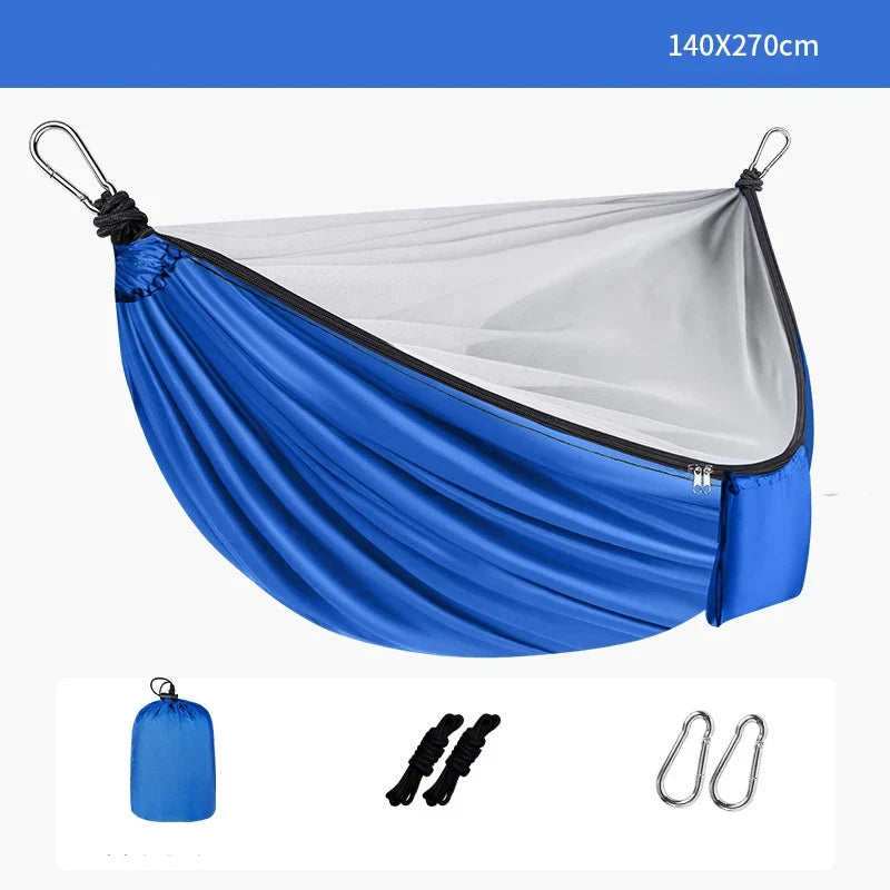 Camping Hammock with Mosquito Net – Tear-Resistant Parachute