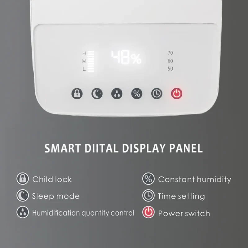 4L Stainless Steel Warm Mist Humidifier | Touch Control & Timer