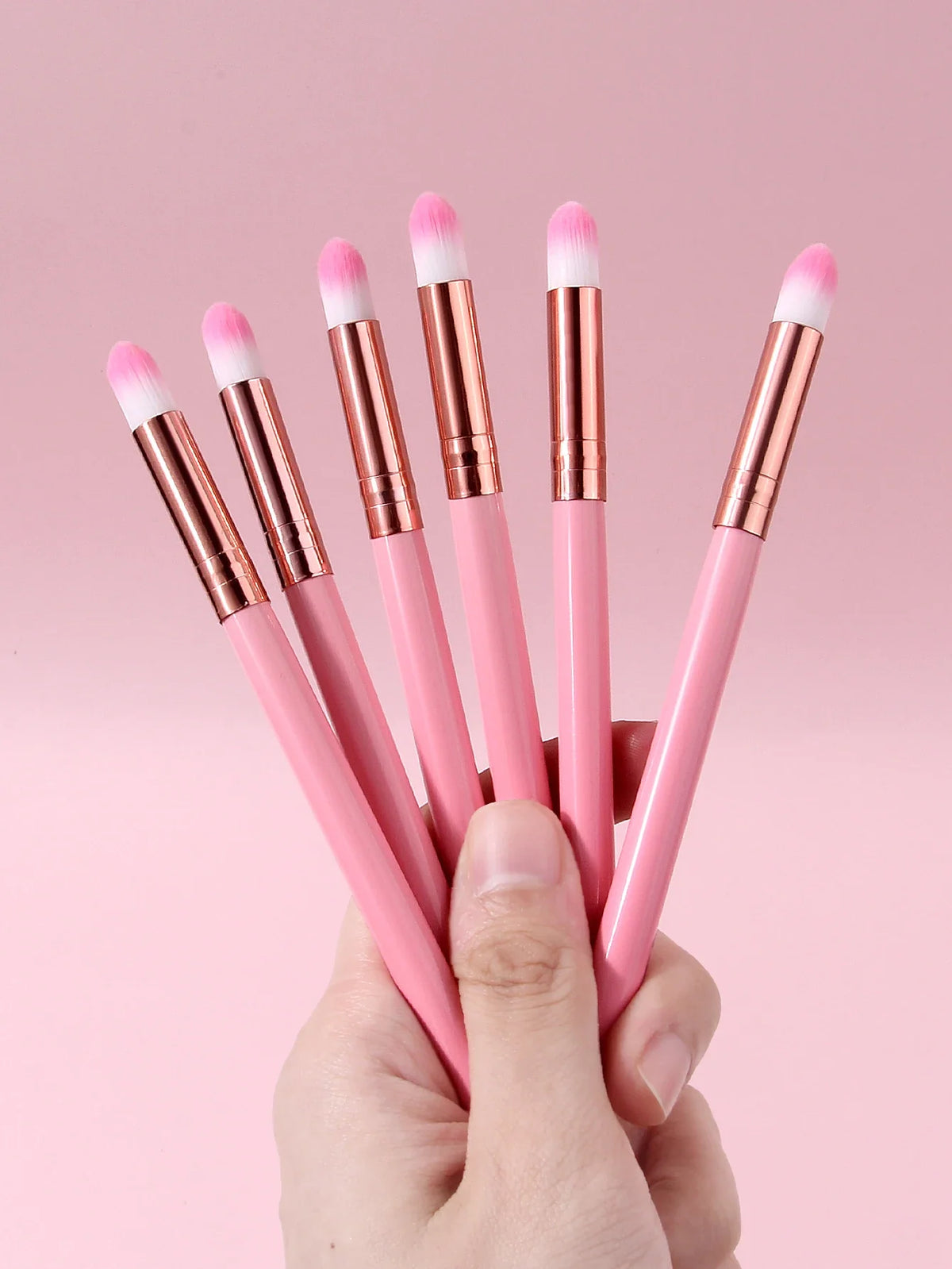 6-Piece Bullet Head Makeup Brush Set | Eye & Face Tools