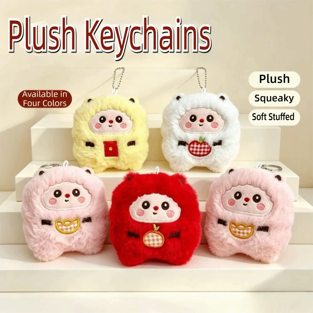 Squeaky Sheep Plush Keychain – Soft Lamb Pendant Ornament