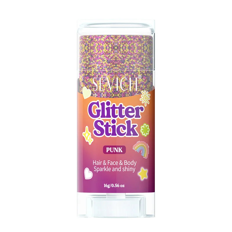 Sequin Body & Hair Glitter Gel Stick – 8 Colors Festival Makeup