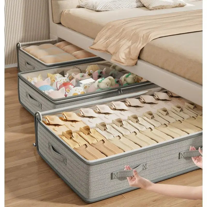 Under Bed Storage Organizer – Foldable Large Capacity with Handles