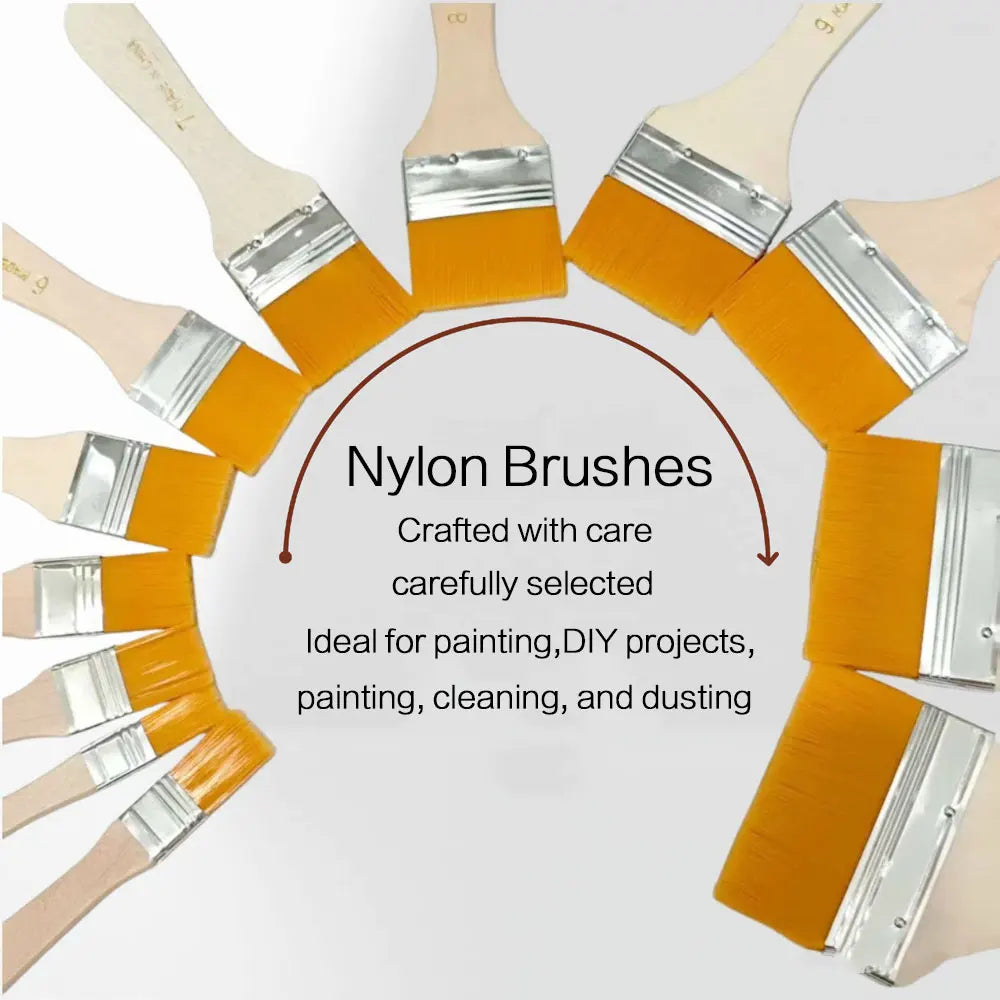 STONEGO 12-Pc Nylon Paint Brush Set – Acrylic Oil Watercolor